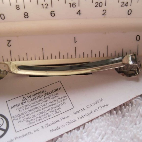 4 Goody Gold Silver Lexy Stay Tight Double Bar Metal Hair Barrettes Flat Secure - Picture 4 of 16